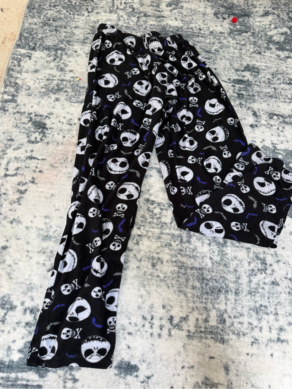 Kids Black Jack Skellington Pattern Pajama Pants - Soft Sleepwear